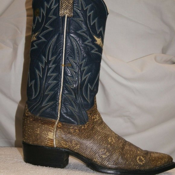 Vintage Justin Ringtail Lizard Boots Mens Size 8 M main image 9